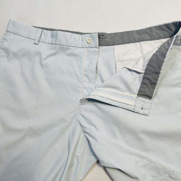 Nike Golf Shorts Mens 40 Blue White Dri-FIT Tour Performance Lightweight Stripe - Picture 7 of 10